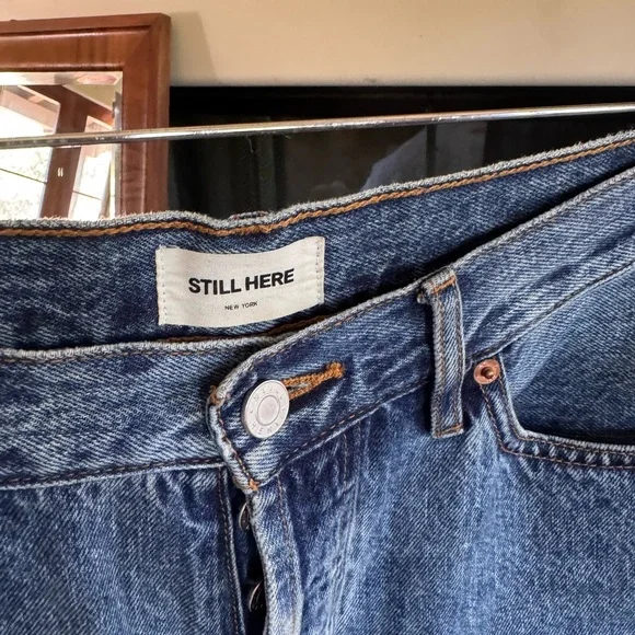 Still Here Classic Straight-Leg Blue Women's Jeans - Picture 2 of 5
